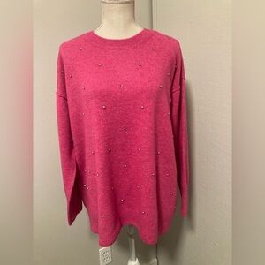 CeCe Vibrant Pink Knit Top